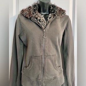 Faux Fur Lined Hoody